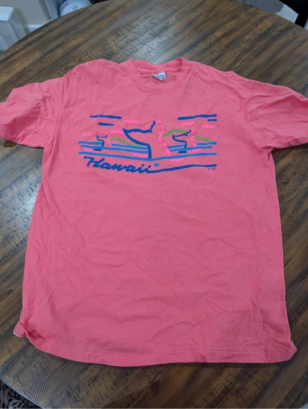 Pink Vintage Single Stitch Hawaii Shirt XL